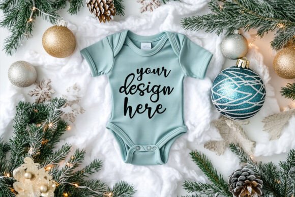 Baby Bodysuit Mockup for Product Mockups and Graphics