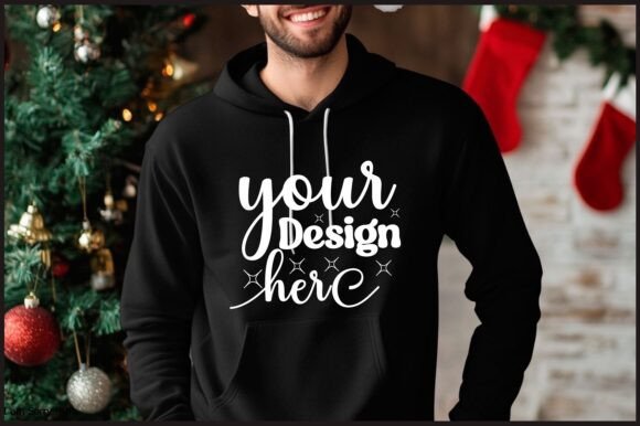 Christmas Hoodie Men Mockup 24: A Graphic Design Asset for Product Mockups