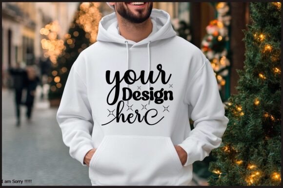 Christmas Hoodie Men Mockup 76: A Graphic Design Asset for Product Mockups