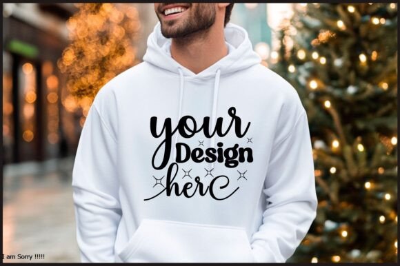 Christmas Hoodie Men Mockup 88 for Product Mockups and Graphics