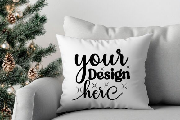 Christmas Pillow Mockup 17 for Product Mockups and Graphics