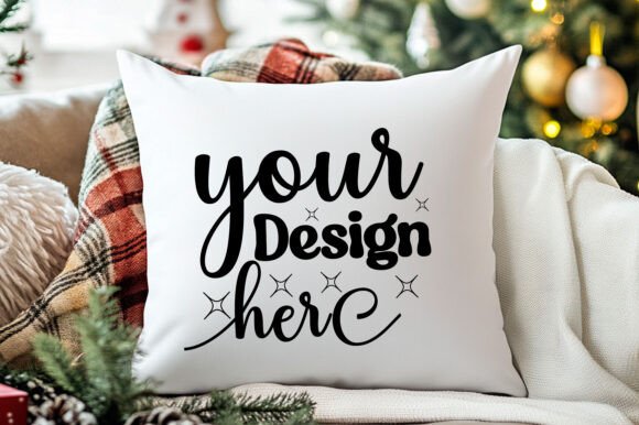 Christmas Pillow Mockup 25 - A Versatile Graphics Asset for Product Mockups