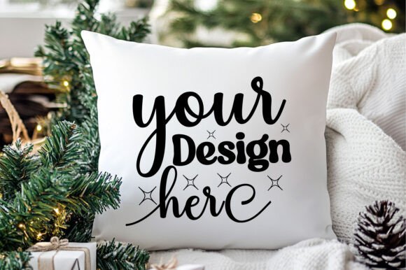 Christmas Pillow Mockup 4: A Versatile Graphic Design Asset for Product Mockups