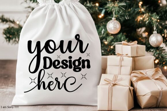 Christmas Santa Sack Mockup Jpg 101 for Product Mockups and Graphics