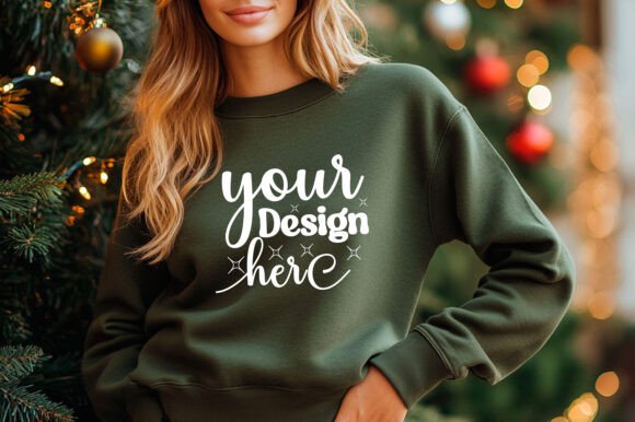 Christmas Sweater Mockup 109: A Graphic Design Asset for Local Business Branding