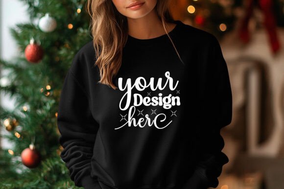 Christmas Sweater Mockup 3: A Festive Graphic Design Asset for Handmade Creators