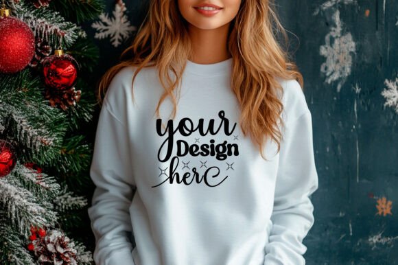 Christmas Sweater Mockup 75: A Festive Graphic Asset for Handmade Creations