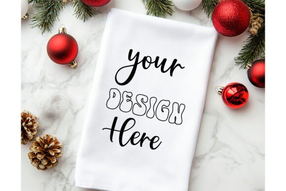 Christmas Towel Mockup 20: A Graphic Design Asset for Product Mockups