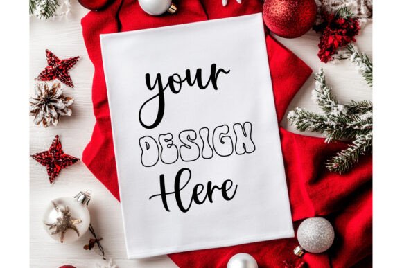 Christmas Towel Mockup 39 for Product Mockups and Graphics