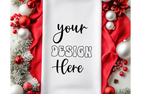 Christmas Towel Mockup 41 for Product Mockups and Graphics