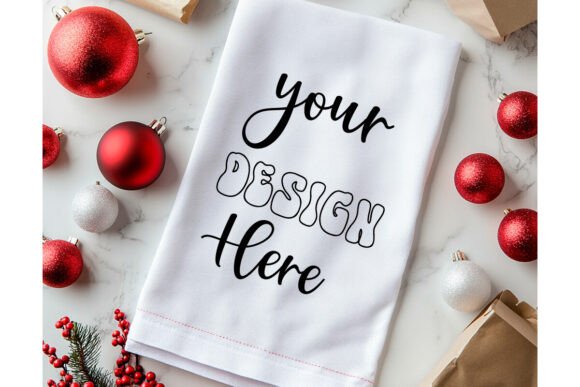 Christmas Towel Mockup 69: A Graphic Design Asset for Product Mockups