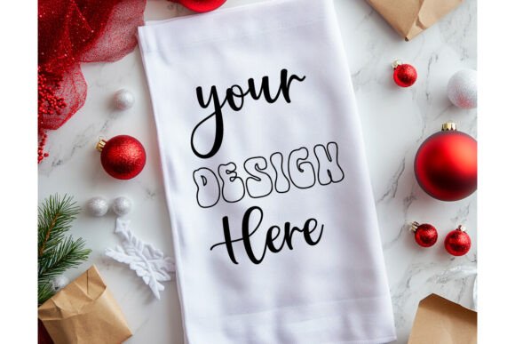 Christmas Towel Mockup 74: A Graphic Design Asset for Product Mockups