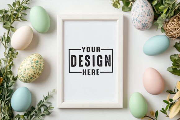 Easter Frame Mockup Review for Embroidery Projects