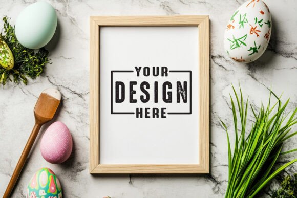 Easter Frame Mockup Review for Embroidery Projects