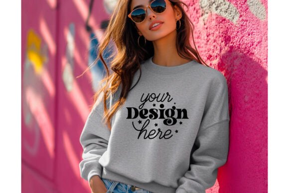 Gildan 18000 Ash Mockup 1 for Product Mockups and Graphics