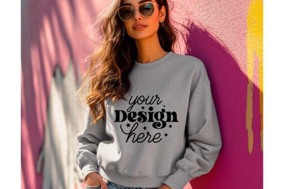 Gildan 18000 Ash Mockup 17 for Product Mockups and Graphics