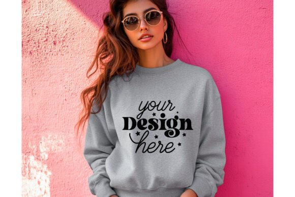 Gildan 18000 Ash Mockup 25 for Product Mockups and Graphics