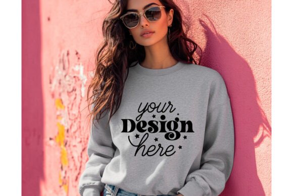 Gildan 18000 Ash Mockup 29 for Graphics and Product Mockups