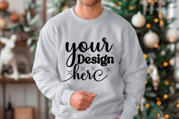 Gildan 18000 Christmas Men Mockup 141 - A Graphic Design Asset for Product Mockups