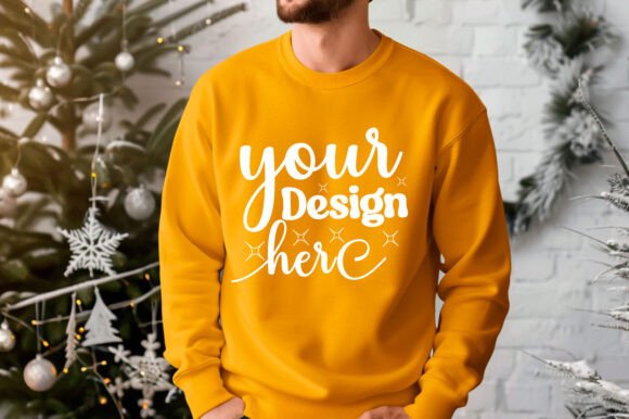 Gildan 18000 Christmas Men Mockup 151 Graphics for Product Mockups