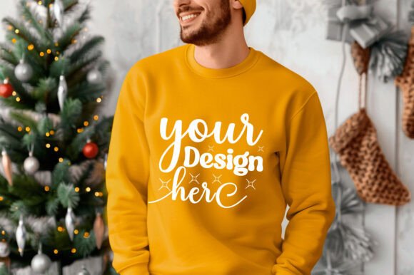Gildan 18000 Christmas Men Mockup 154 Graphics