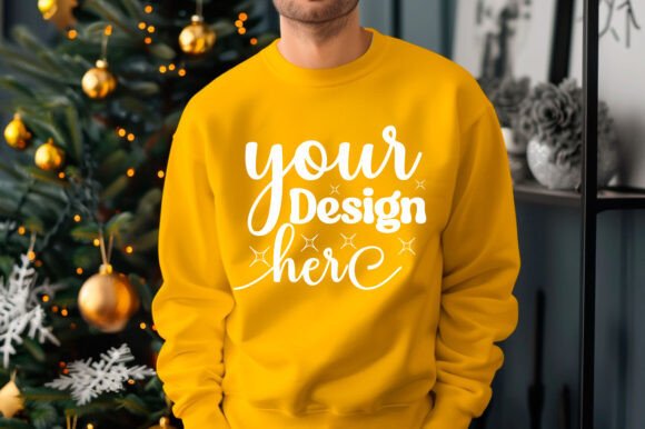 Gildan 18000 Christmas Men Mockup 161 for Product Mockups and Graphics