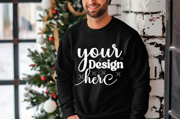 Gildan 18000 Christmas Men Mockup 169 - Product Mockups for Graphics