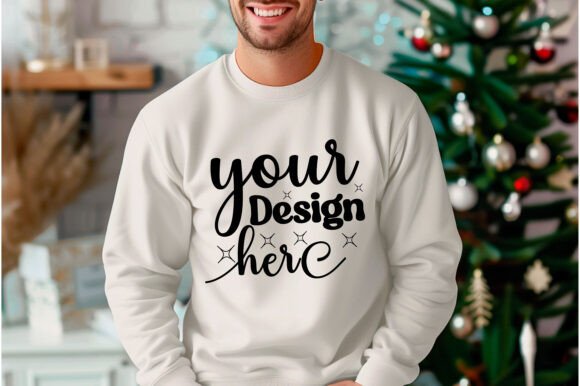Gildan 18000 Christmas Men Mockup 203 Graphics