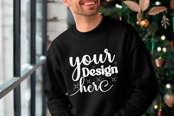 Gildan 18000 Christmas Men Mockup 235 - Product Mockups for Graphics