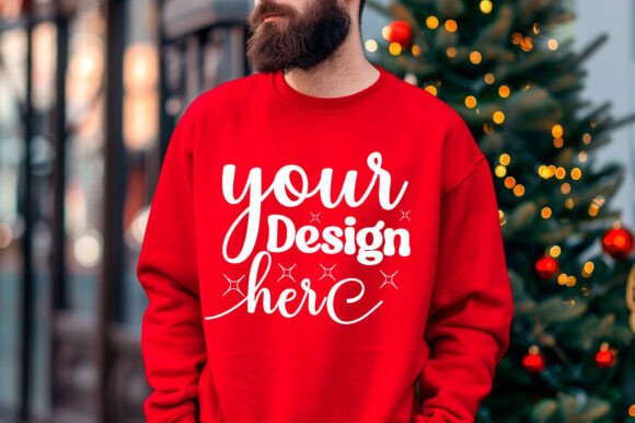 Gildan 18000 Christmas Men Mockup 240 - A Graphic Design Asset for Product Mockups