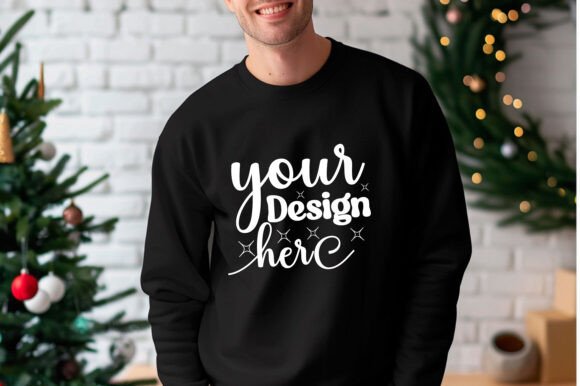 Gildan 18000 Christmas Men Mockup 46 - A Festive Graphic Asset