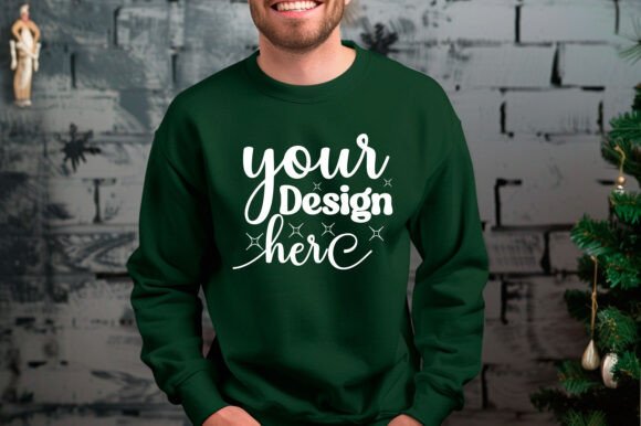 Gildan 18000 Christmas Men Mockup 5 - Graphics for Product Mockups