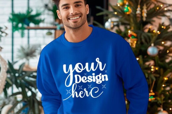 Gildan 18000 Christmas Men Mockup 53 - A Graphic Design Asset for Product Mockups