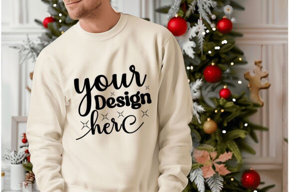 Gildan 18000 Christmas Men Mockup 81 - A Graphic Design Asset for Product Mockups
