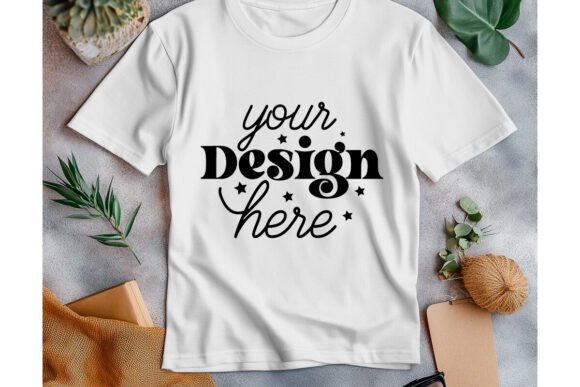 Gildan 64000 White Mockup 14 for Product Mockups and Graphics