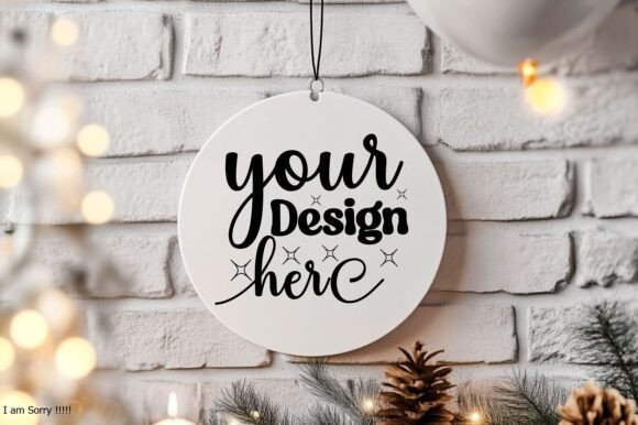 New Year Round Sign Mockup 19 for Graphics and Product Mockups