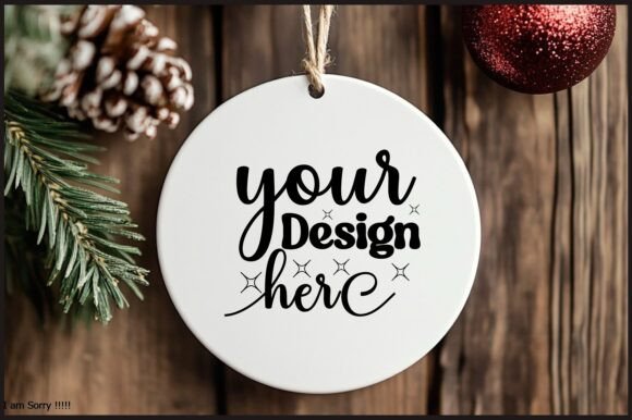 Round Christmas Ornament Mockup 114 Review