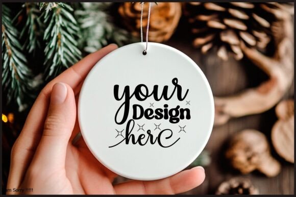 Round Christmas Ornament Mockup 139 Review