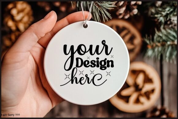 Round Christmas Ornament Mockup 143 Review