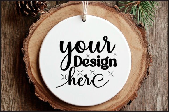 Round Christmas Ornament Mockup 157 for Product Mockups and Graphics